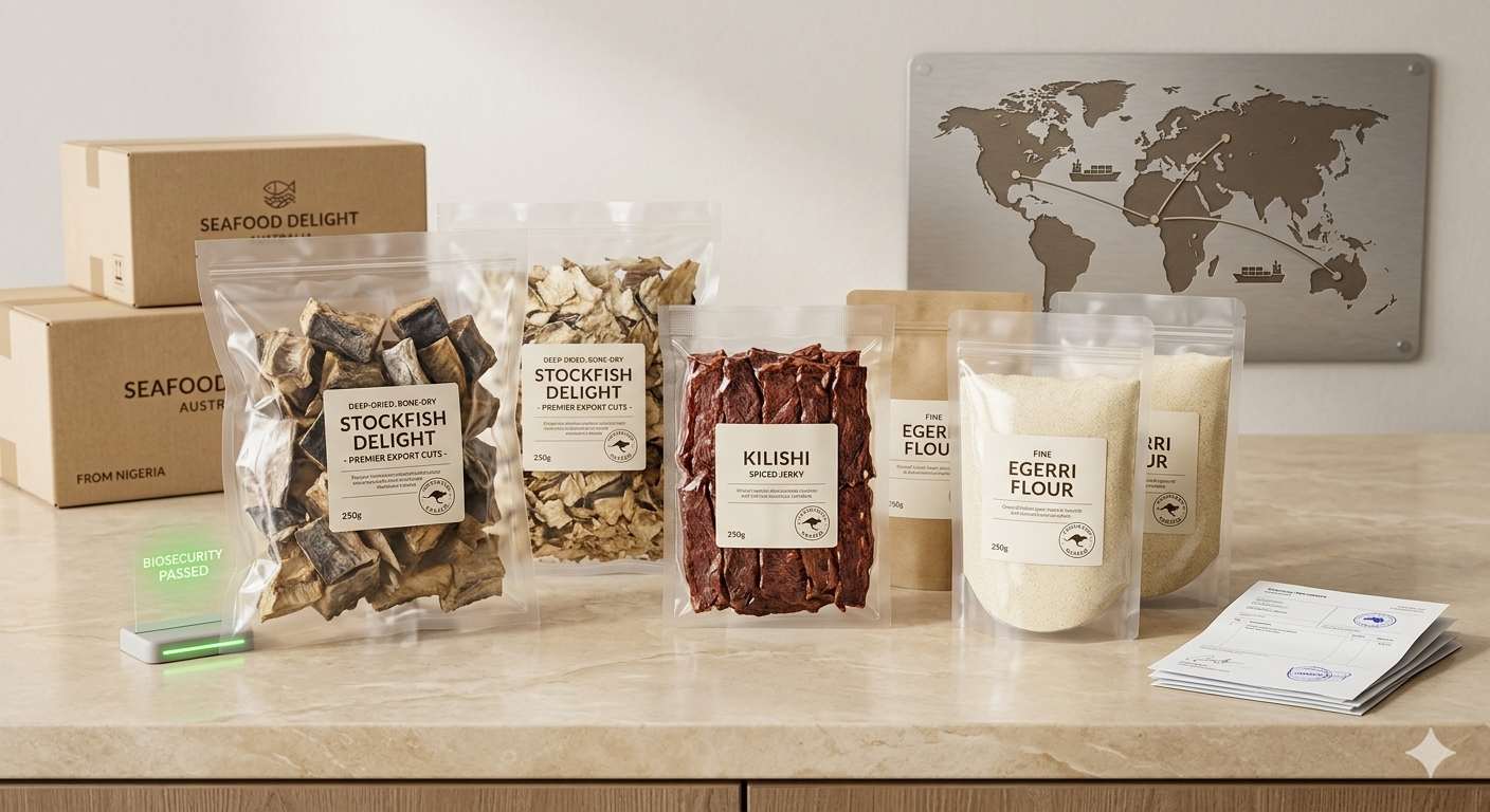 Packaged Nigerian foodstuffs